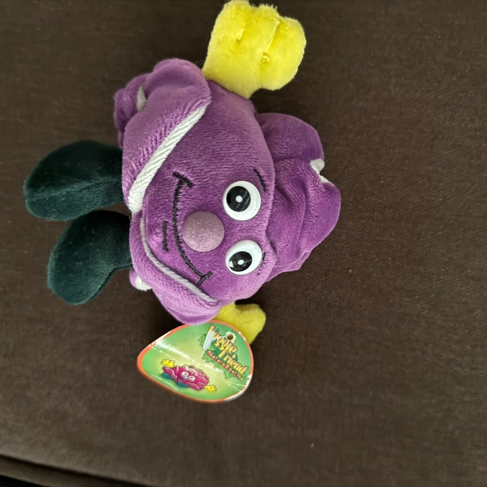 Purple Cabbage Veggie Friends Plush Toy with Yellow Accents